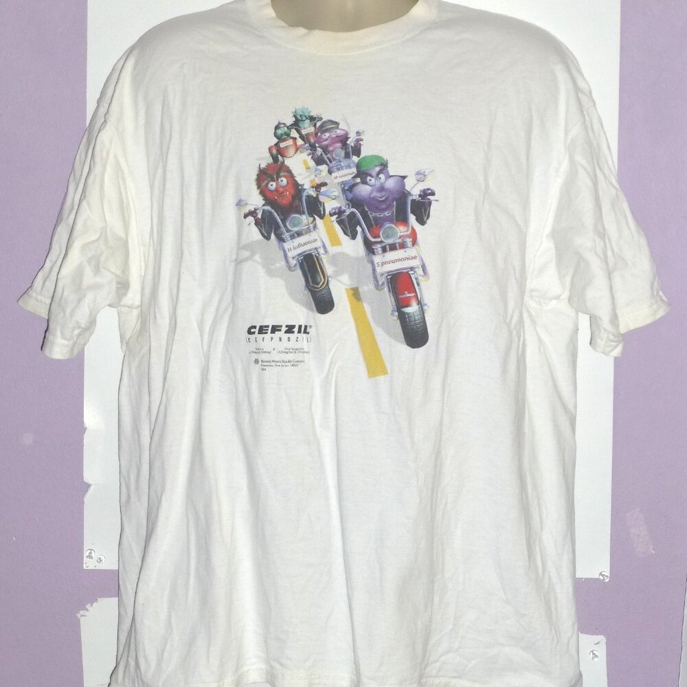 Vintage Cefzil (Cefprozil) See Ya! Graphic T-Shirt Size:XL HAS FLAWS PLEASE READ